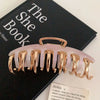 retro simple style solid color acetic acid sheets hair claws