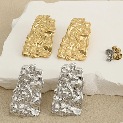 1 Pair Basic Simple Style Geometric Plating 304 Stainless Steel Ear Studs