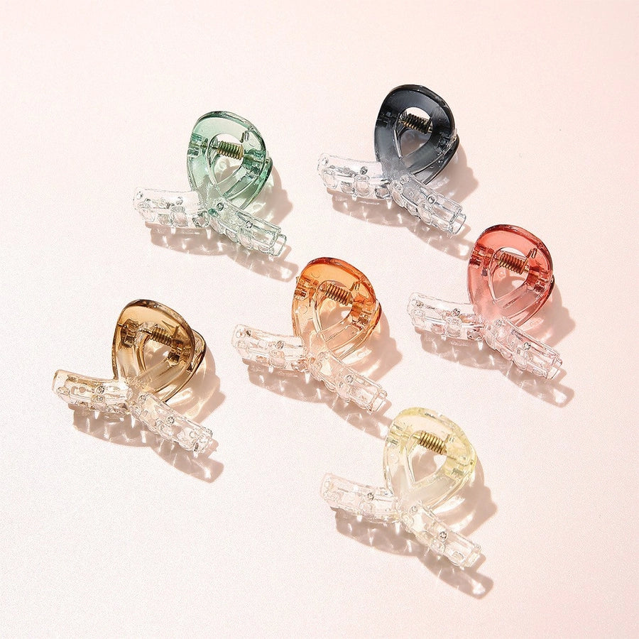 Gradient Small Grab Clip Small Disc Hairpin Environmentally Friendly Acetic Acid Shark Clip Transparent Oval Hair Grab Children's Clip