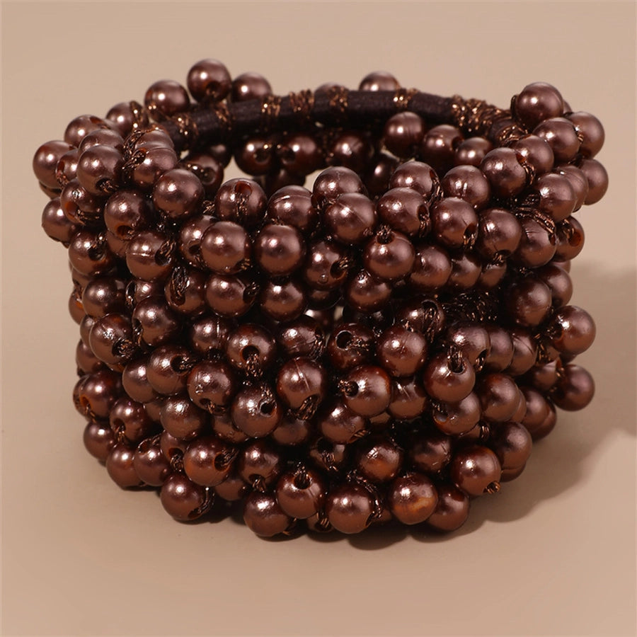 Women's Fairy Style Sweet Simple Style Round Imitation Pearl Beaded Artificial Pearls Hair Tie