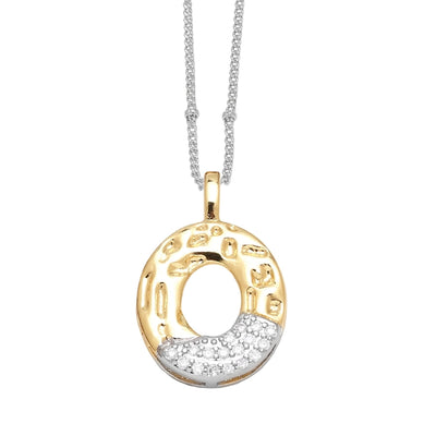 Jewelry Modern Style Simple Style letter 201 Stainless Steel Copper Zircon 18K Gold Plated Mixed Metal Inlay Pendant Necklace