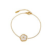 IG Style Elegant Flower 304 Stainless Steel 18K Gold Plated Acrylic Bracelets In Bulk