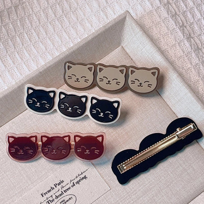 Women's Cartoon Style Cat Acetic acid sheets Hair Clip