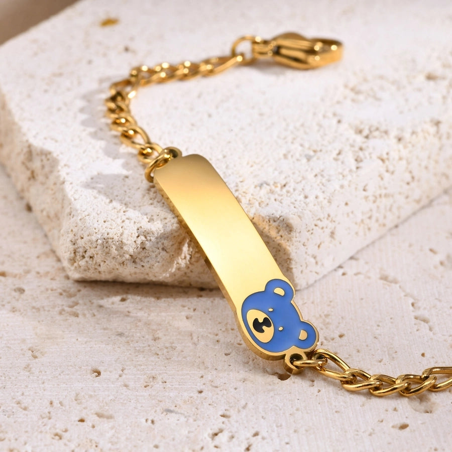 Basic Car Heart Shape Crown 304 Stainless Steel 18K Gold Plated Bracelets In Bulk