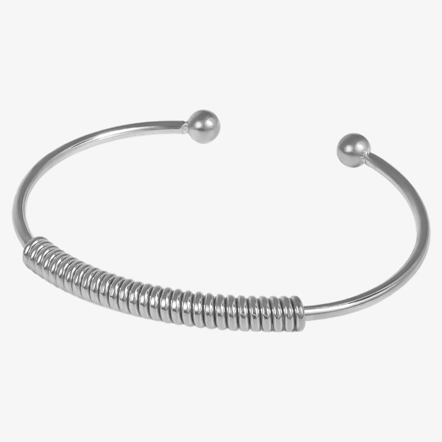 304 Stainless Steel European and American Coil Bracelet Female 18K Gold Niche High Sense C- Shaped Open Adjustable Bracelet in Stock