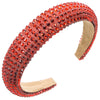 women's shiny solid color cloth sponge inlay rhinestones hair band