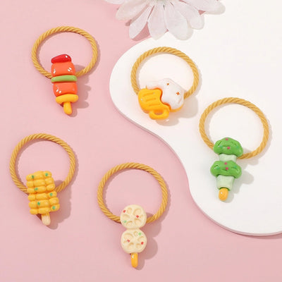 Kid'S Cute Vegetable Resin Hair Tie