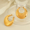 1 Pair Elegant French Style Commute U Shape Semicircle Polishing Plating 304 Stainless Steel 18K Gold Plated Earrings