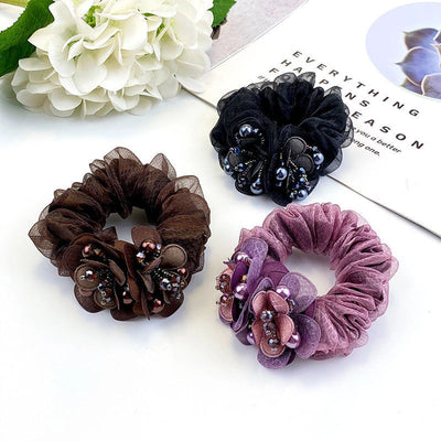 Clearance middle-aged mother's hair flower head rope 35 to 50 years old tie hair tie hair ball hair coil high elasticity