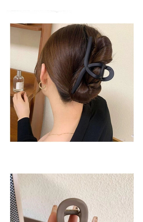 new 15CM oversized frosted hair clip female shark clip high-grade hair volume multi-head updo hair clip