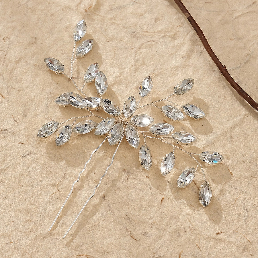 Antique U-shaped Hairpin Hair Accessories Simple Rhinestone Pin Hairpin Photography Portrait High-end Hair Hairpin