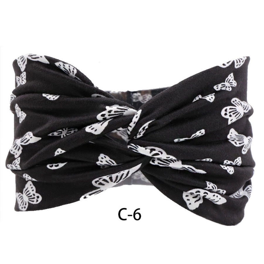 elegant streetwear plaid leopard cloth hair band