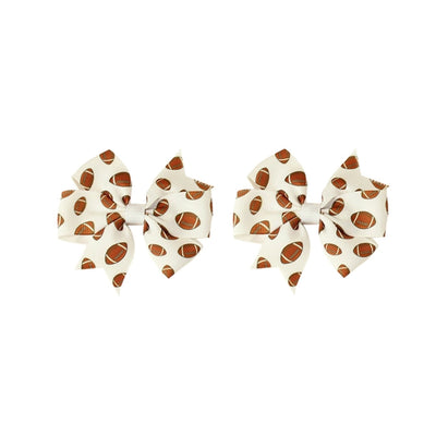 Women's Korean Style Basketball Bow Knot Polyester Hair Clip