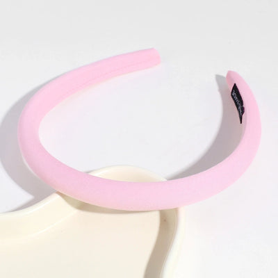 simple style solid color polyester rib-knit hair band 1 piece