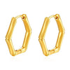 1 Pair Simple Style Geometric Solid Color Plating 304 Stainless Steel 18K Gold Plated Earrings