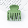 simple style solid color plastic resin hollow out hair claws 1 piece