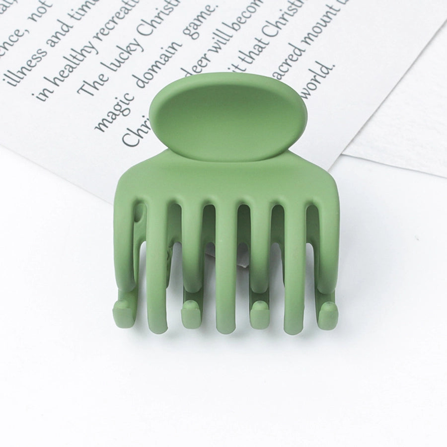 simple style solid color plastic resin hollow out hair claws 1 piece