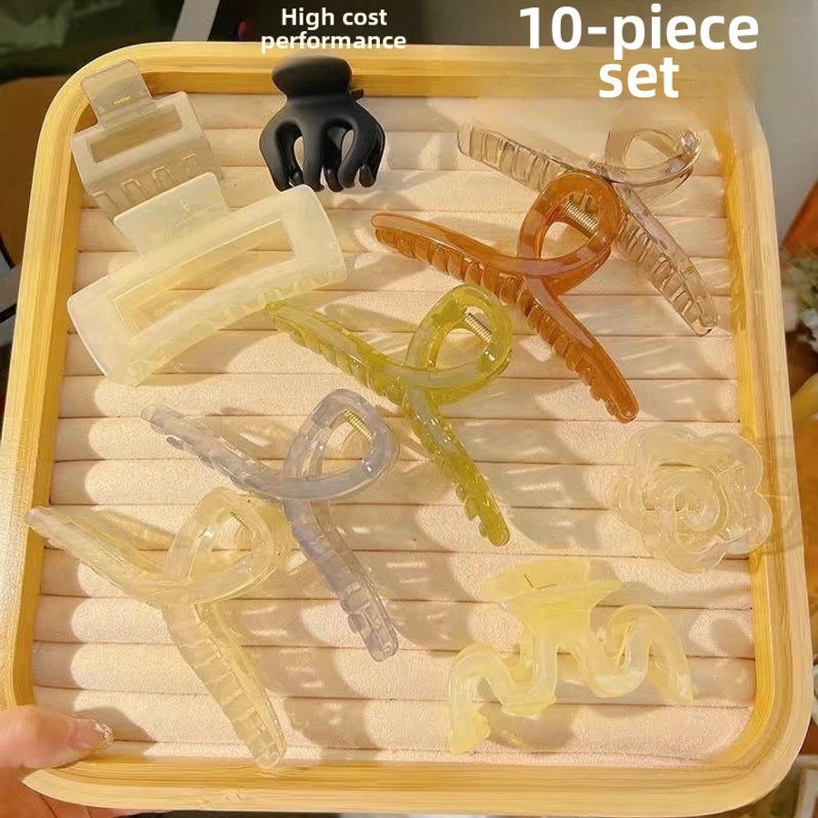 Spring and summer new 67-piece set hairpin combination hair accessories grab clip hair ring simple temperament head rope hair clip high ponytail grab