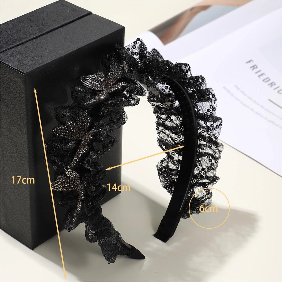 Women's Elegant Sweet Shiny Butterfly Gauze Inlay Artificial Rhinestones Hair Band