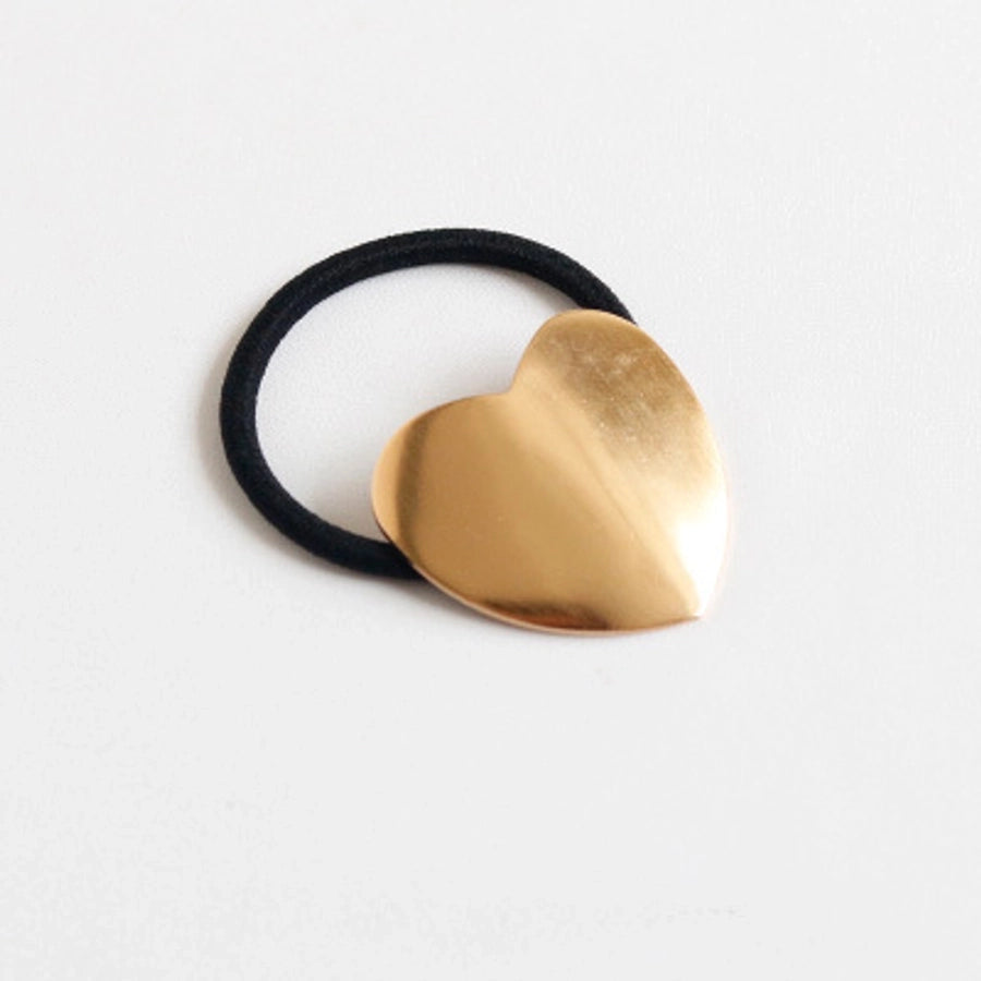 Women's Simple Style Heart Shape Metal Plating Hair Tie