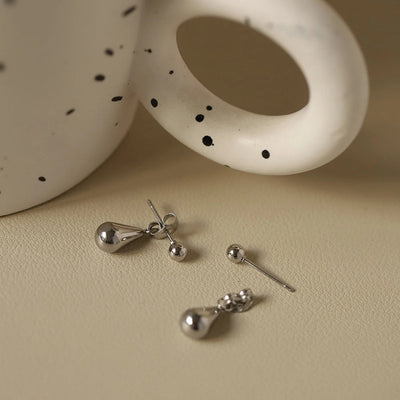 1 Pair Elegant Simple Style Water Droplets 304 Stainless Steel 18K Gold Plated Ear Studs