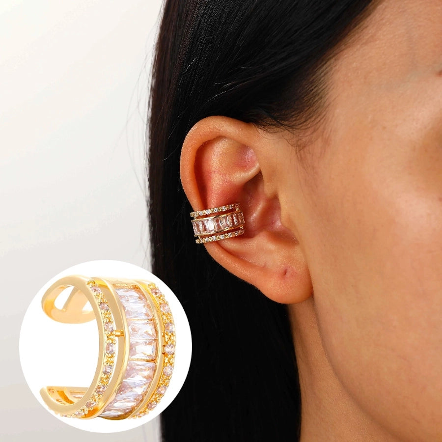 1 Piece Nordic Style Simple Style Geometric Water Droplets Copper Ear Cuffs