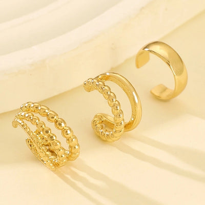 1 Piece IG Style Simple Style Geometric Plating Copper Ear Cuffs