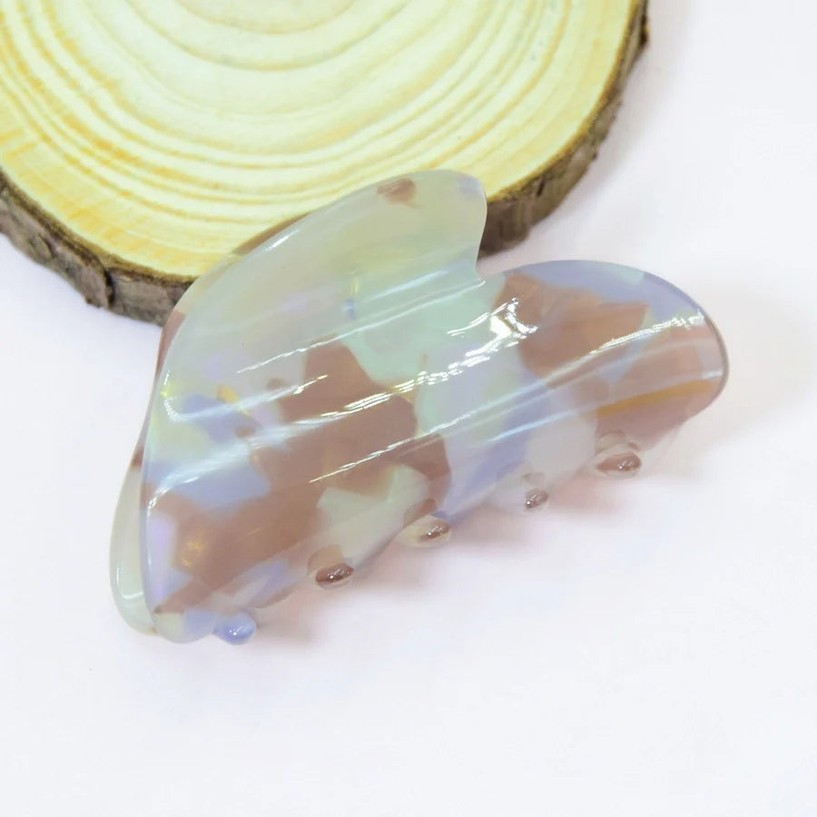 cute color block arylic handmade hair claws 1 piece