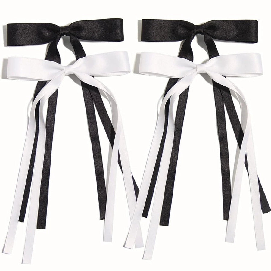 hot sale long ribbon bow hairpin sweet Ribbon Girl hairpin hairpin women's back spoon duckbill clip