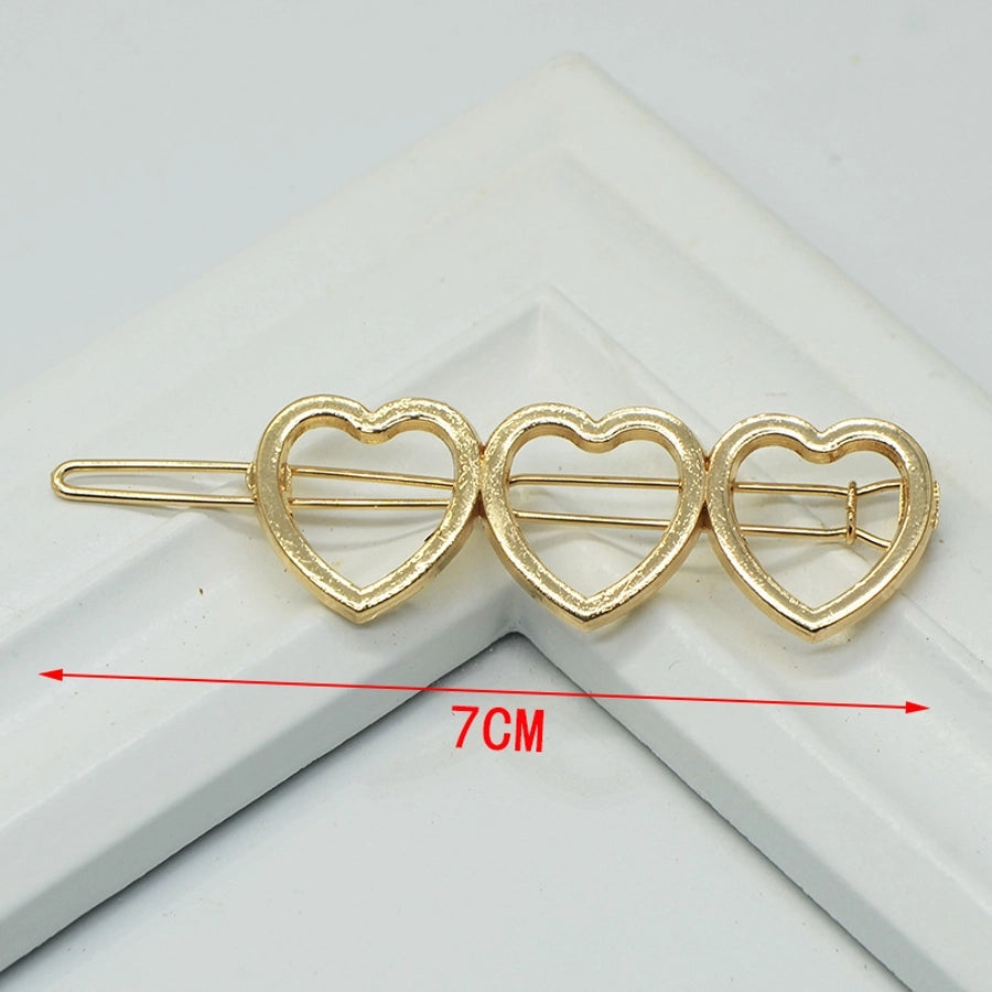 fashion geometric metal plating hair clip