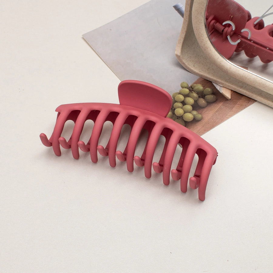 simple style solid color plastic resin spray paint hair clip 1 piece