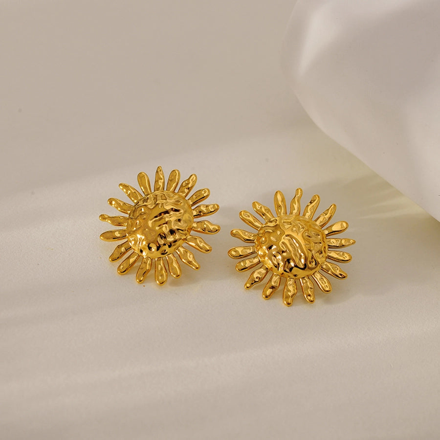 1 Pair Simple Style Classic Style Circle Heart Shape Spiral 304 Stainless Steel Ear Studs