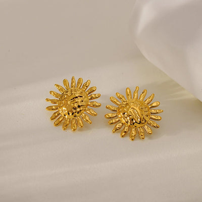 1 Pair Simple Style Classic Style Circle Heart Shape Spiral 304 Stainless Steel Ear Studs