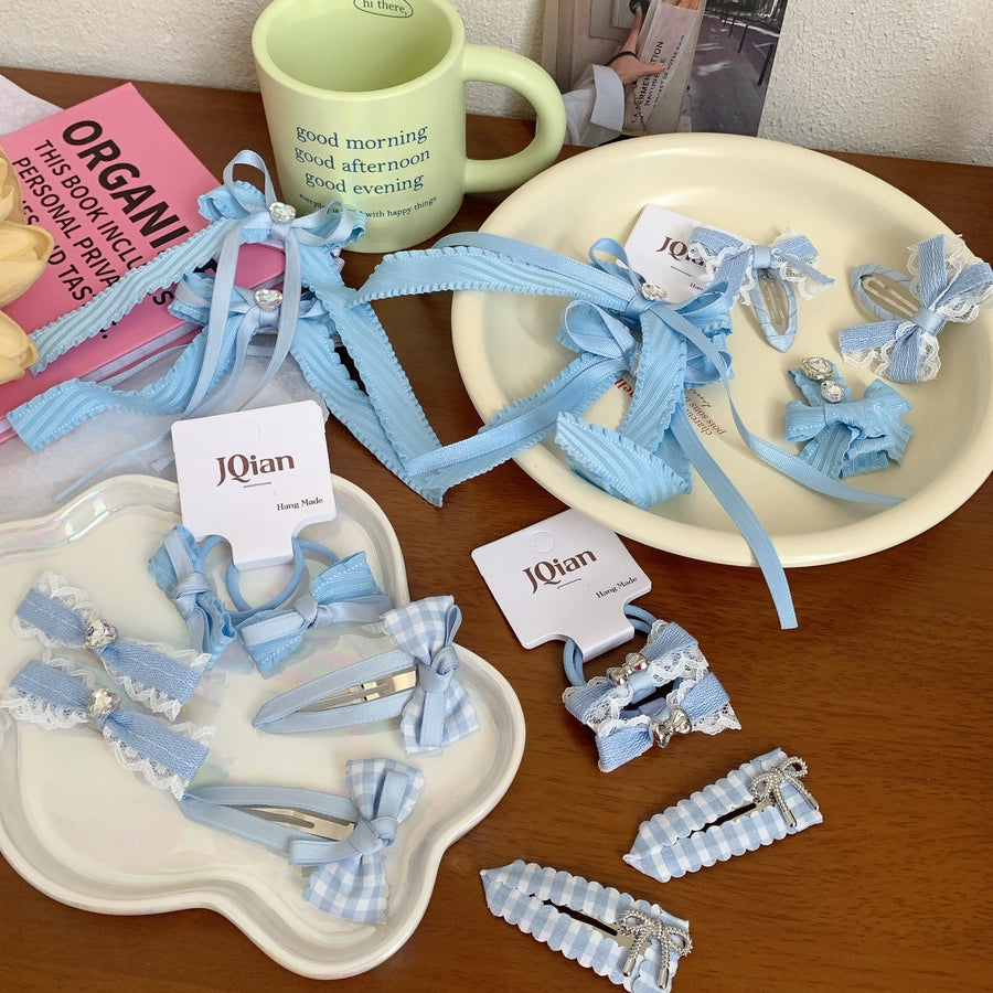 Women's IG Style Sweet Bow Knot Cloth Hair Clip