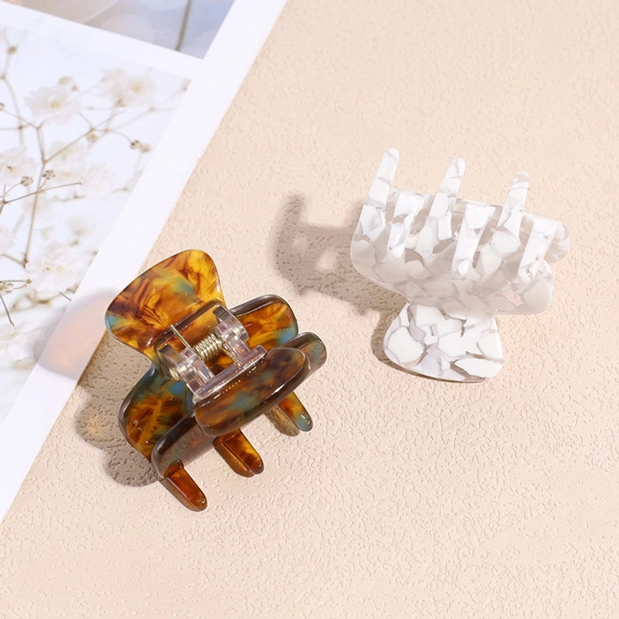fashion marble acetic acid sheets handmade hair claws 1 piece