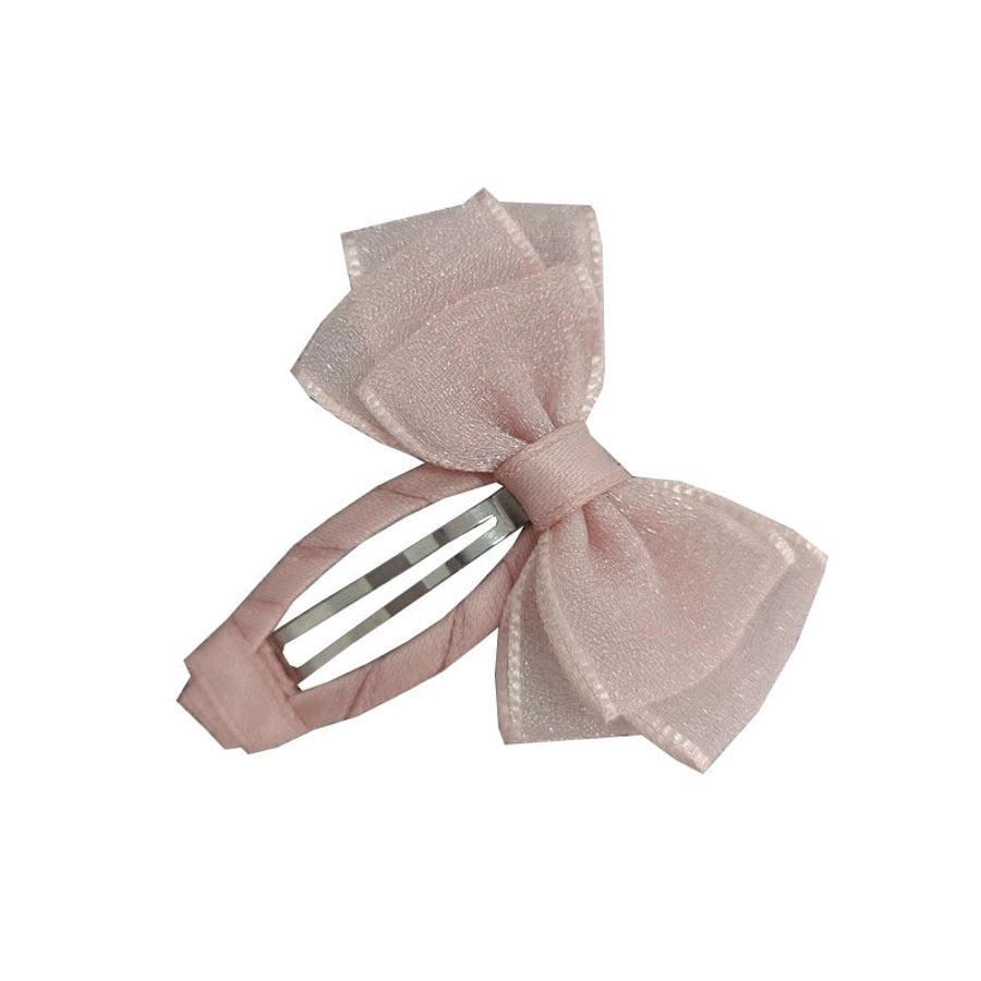 Kid'S Sweet Bow Knot Silk yarn Hair Clip