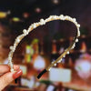 women's fashion waves alloy inlay artificial pearls headwear