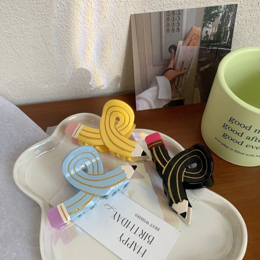 Women's Korean Style pencil Acetic acid sheets Hair Claws