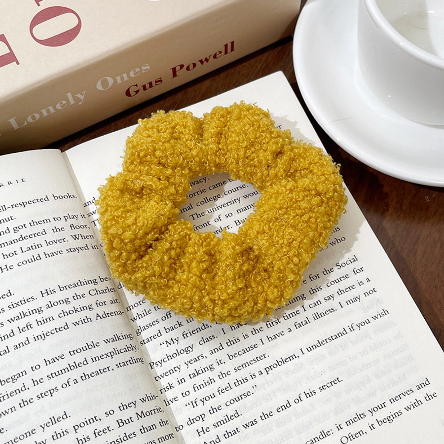 Women's Simple Style Solid Color Fleece Hair Tie