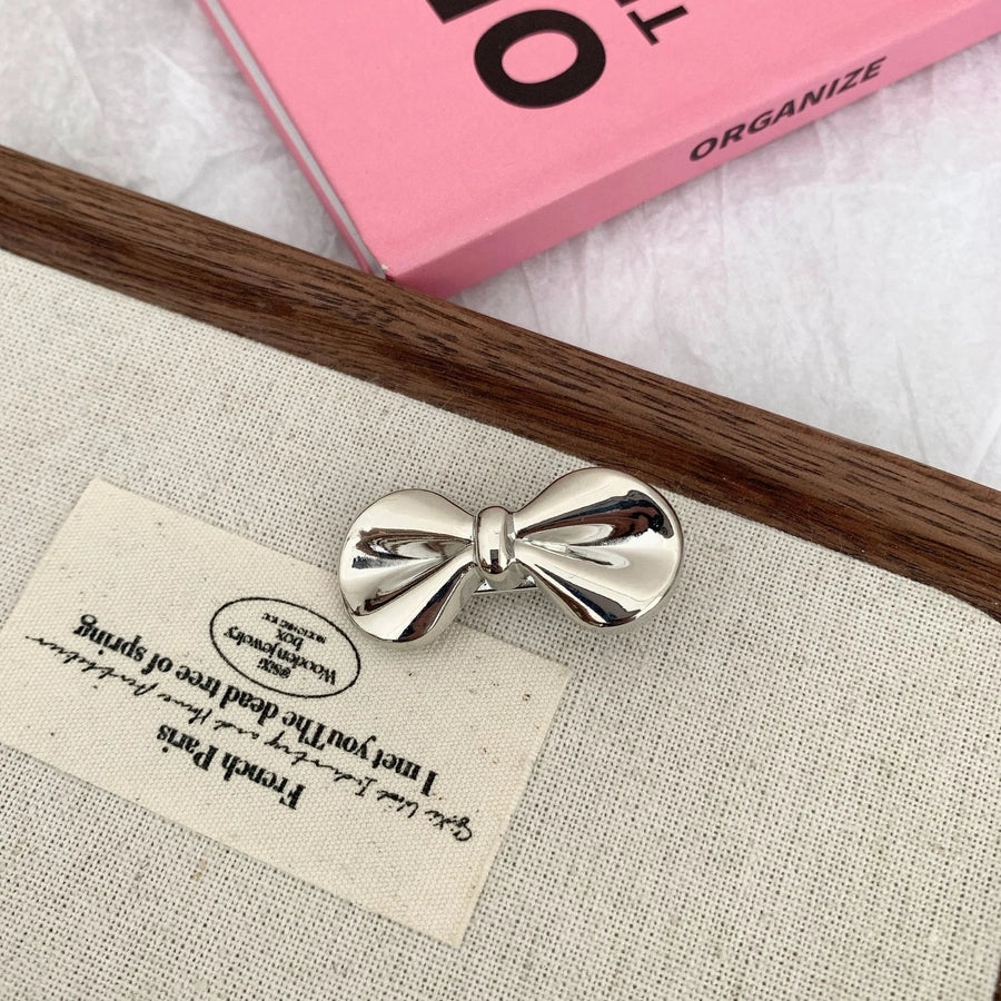 Women's Sweet Simple Style Bow Knot Metal Hair Clip