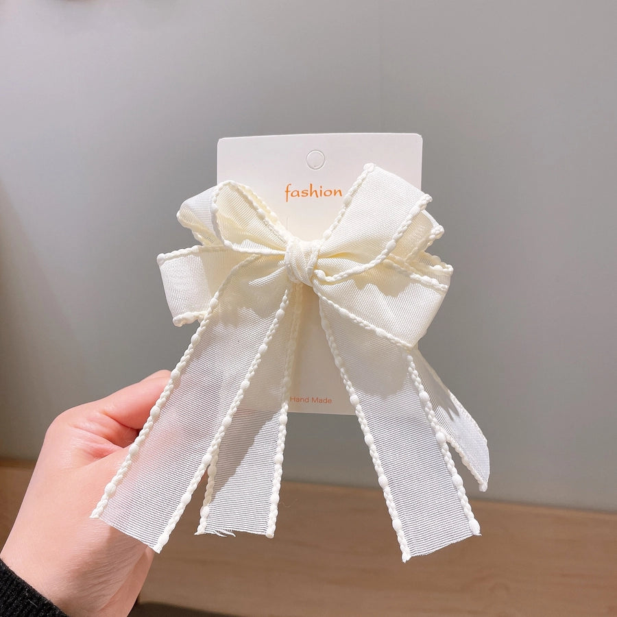 kid's elegant cute bow knot cloth ribbon hair clip