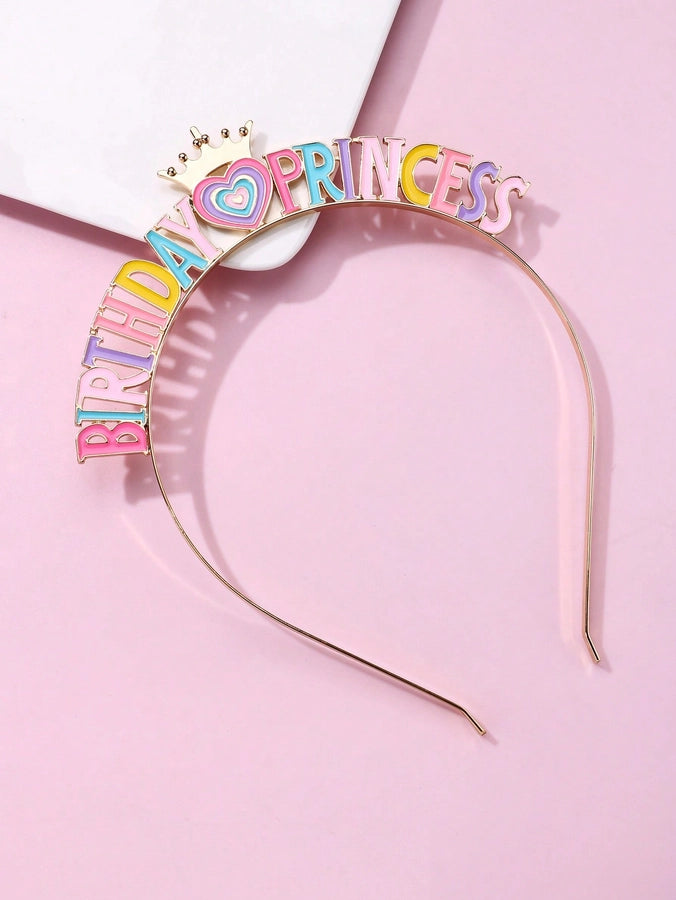 Girl'S Princess Cute Letter Zinc alloy Plating Hair Band