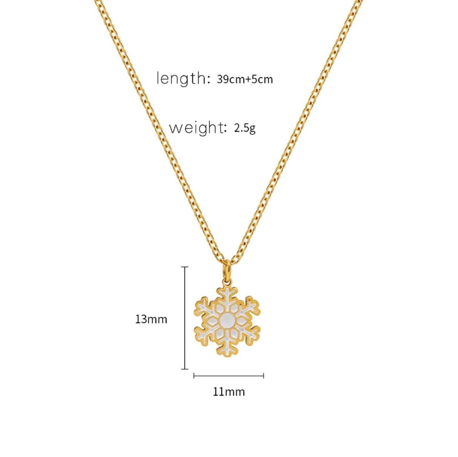 Jewelry Cute Christmas Hat Christmas Tree Christmas Socks Titanium Steel 18K Gold Plated Plating Pendant Necklace