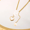 Jewelry Simple Style Classic Style Heart Shape Titanium Steel Bracelets Necklace