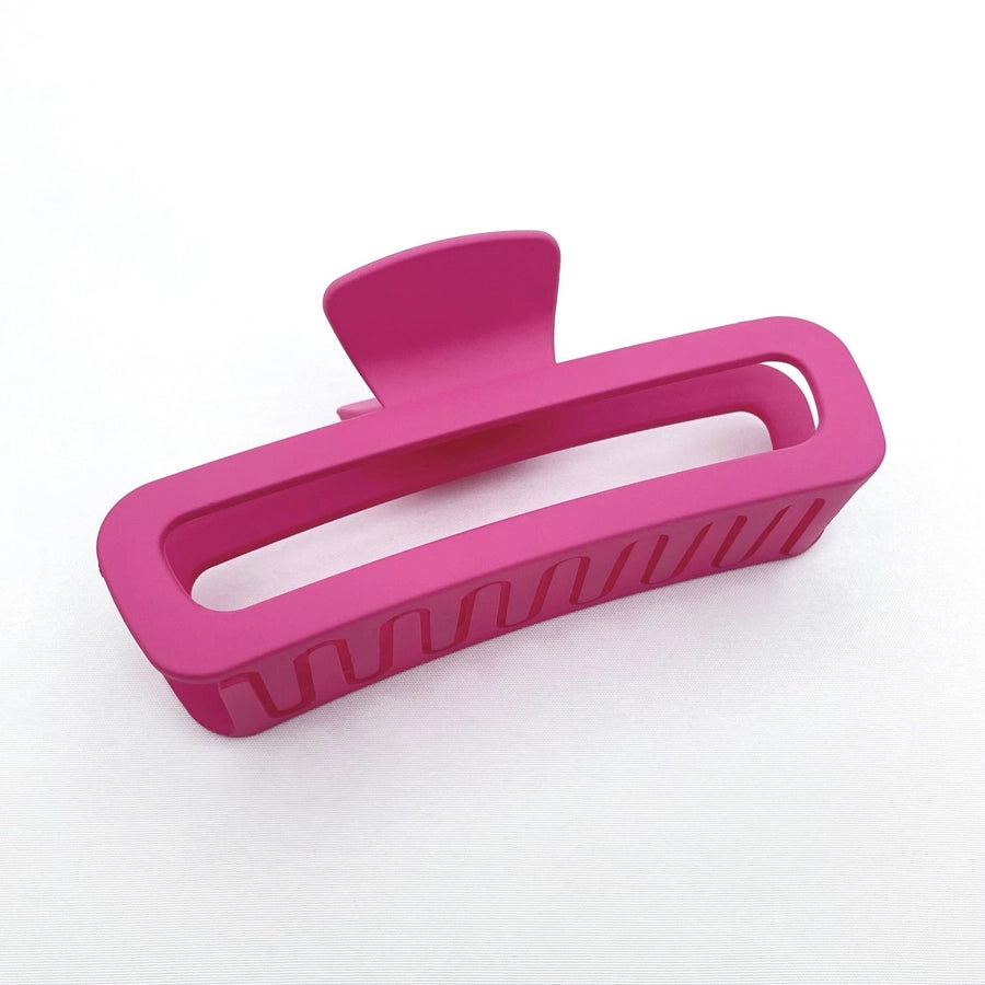 Simple square frosted rubber paint clip large small size back head high horsetail shark clip hair accessories hair clip