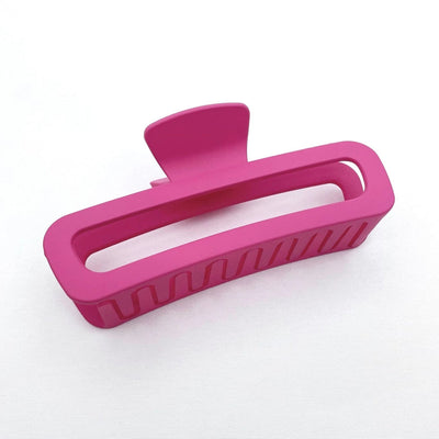 Simple square frosted rubber paint clip large small size back head high horsetail shark clip hair accessories hair clip