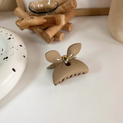 new milk tea coffee color clip elegant temperament hairpin simple hair accessories