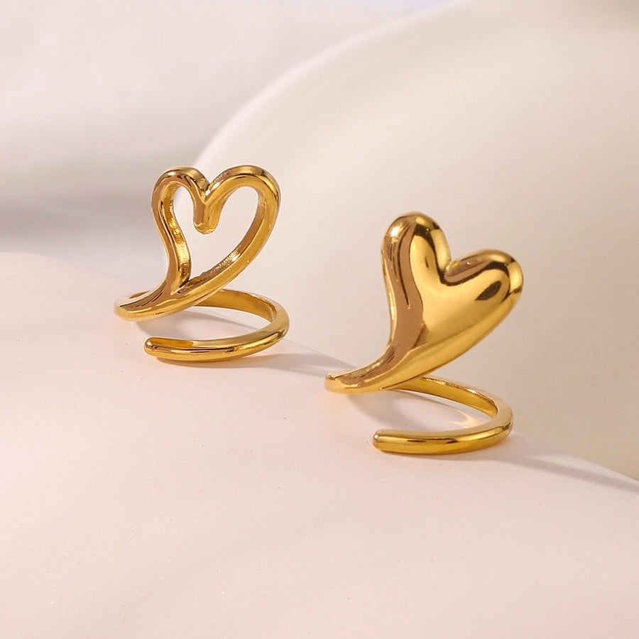 Jewelry Vintage Style Simple Style Geometric 304 Stainless Steel 18K Gold Plated Open Rings