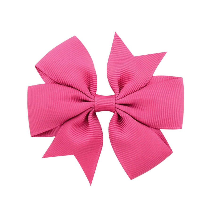 fashion solid color bow knot cloth hair clip 1 piece