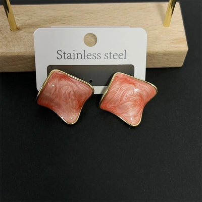 1 Pair IG Style Simple Style Square 304 Stainless Steel Ear Studs